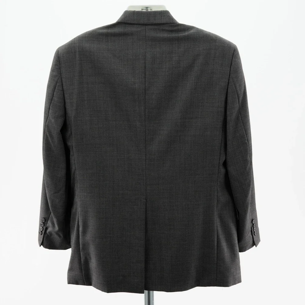 Hart Schaffner Marx Gold Trumpeter Worsted Wool Gray Birdseye Sport Coat 42R